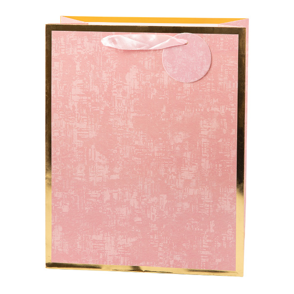 Пакет бумажный 32*26*12см "Однотон 05" розовый BASM Stilerra