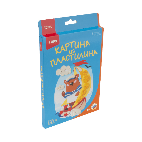 Набор для творчества Lori "Мишка моряк" рисование пластилином Пз/Пл-011