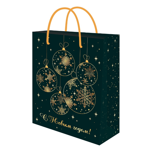 Пакет бумажный 23*18*10см "Зеленые шарики" ППК-2299 Dream cards