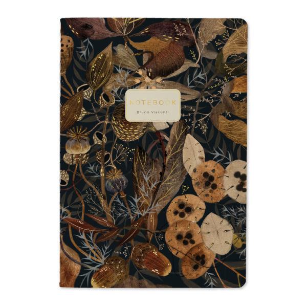 Тетрадь 40л А5 клетка/сшивка "Букет осени" картон, рисунок 7-40-001/158  Bruno Visconti