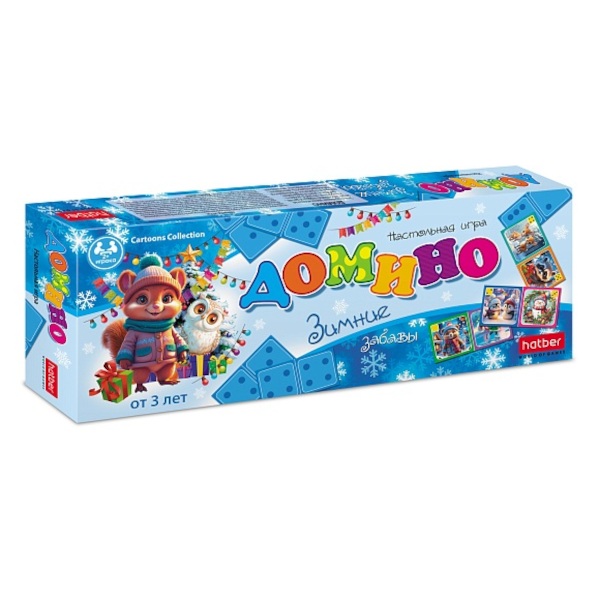 Настольная игра "Домино. Зимние забавы" 28шт 28ИнД_35242 Hatber