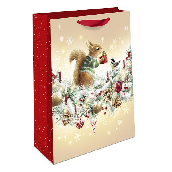 Пакет бумажный 22,3*18*10см "Белочка" 1312.920 Арт Дизайн