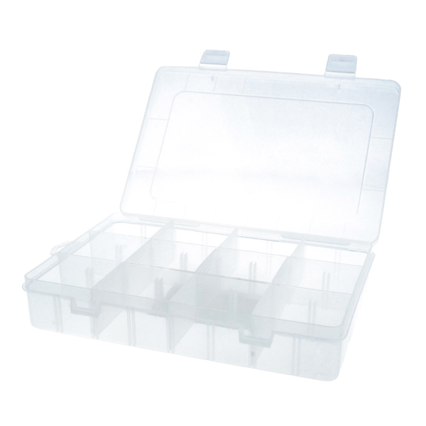Коробка для швейных принадл. Gamma 19,9*13,5*3,8см, пластик, прозрачный OM-064