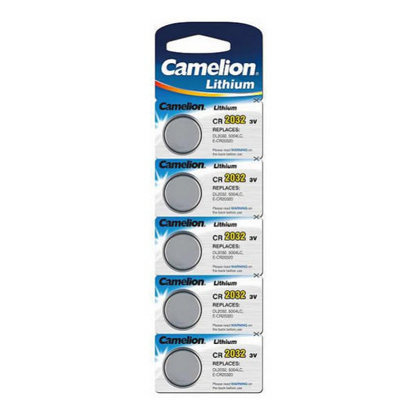 Батарейка Camelion CR2032 BL5 литиевый диск 1шт