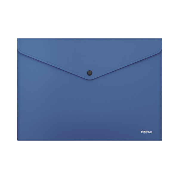 Папка-конверт на кнопке А4, 1отд., 140мкм, синяя "Fizzy Classic" 50177 Erich Krause