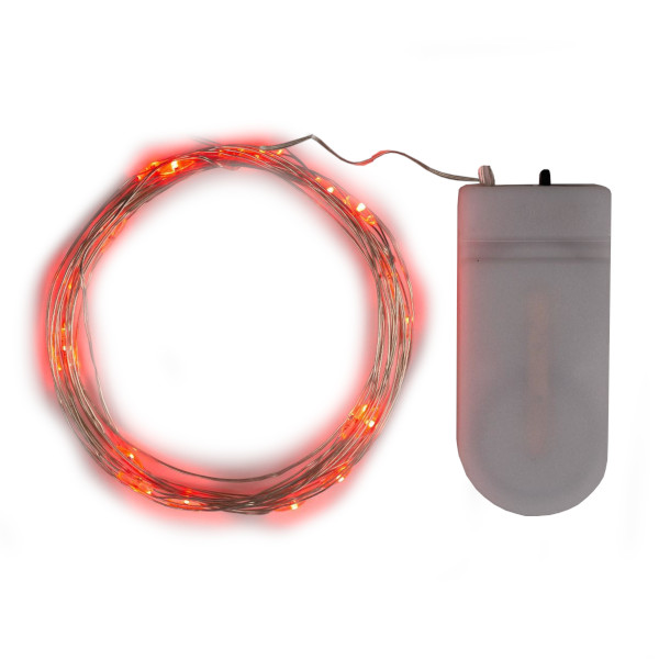 Гирлянда LED "Нить. Роса" 5м, свечение красное, 2*CR2032 2433896 Luazon Lighting