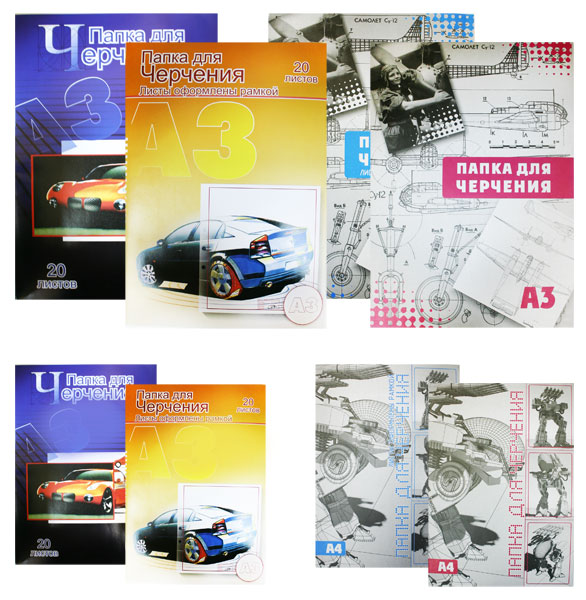 Папка с бумагой для черчения А3 10л 200г/м2, без рамки "Art" 60691 Erich Krause