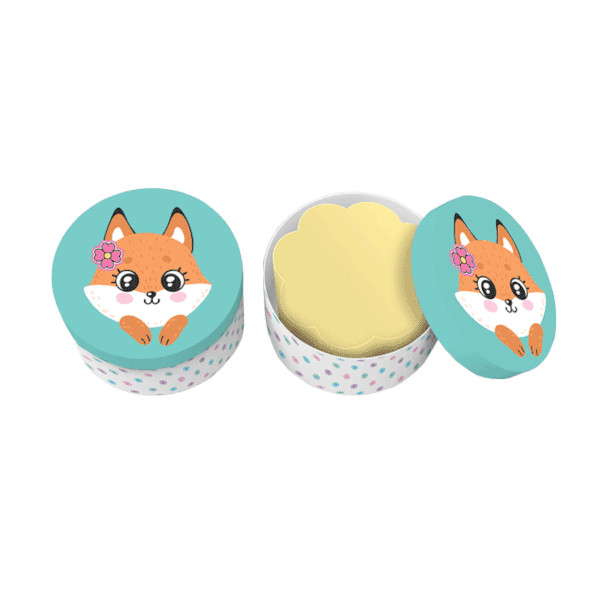 Блок для записей deVENTE "100% Cute. Fox" 70*70мм, 700л, 75г/м2, фигурн., подарочн. коробка 2013001