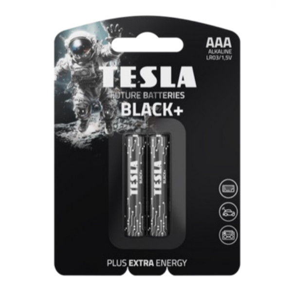 Батарейка Tesla Black+ AАA/LR3, алкалиновая BL2 10057387 (1уп*2шт)