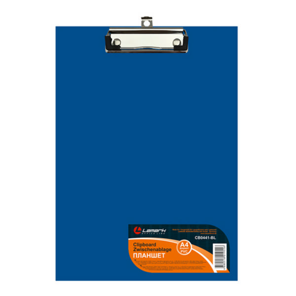 Планшет с зажимом А4 картон/ПВХ, синий CB0441-BL Lamark