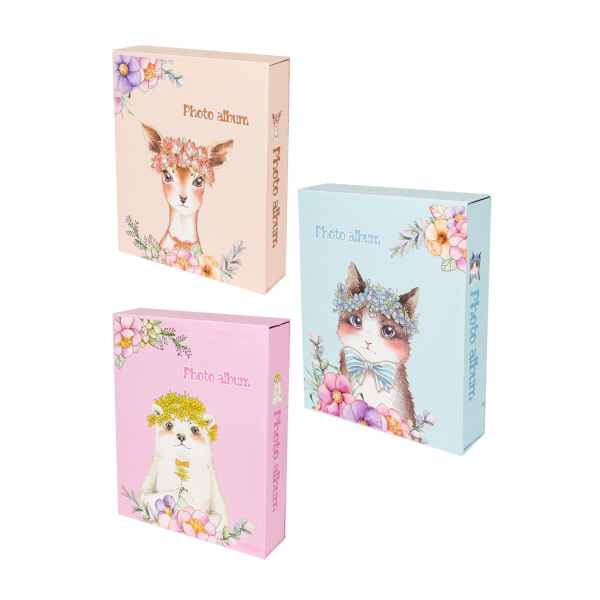 Фотоальбом на 80ф 10*15 Миленд "Милые животные" кармашки  АФ-2701