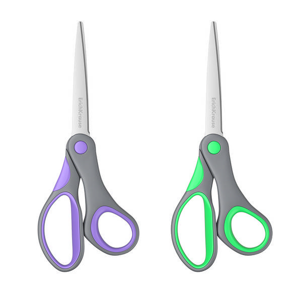 Ножницы 18см Erich Krause "Comfort" асимметр., прорез., ассорти ЕК35110