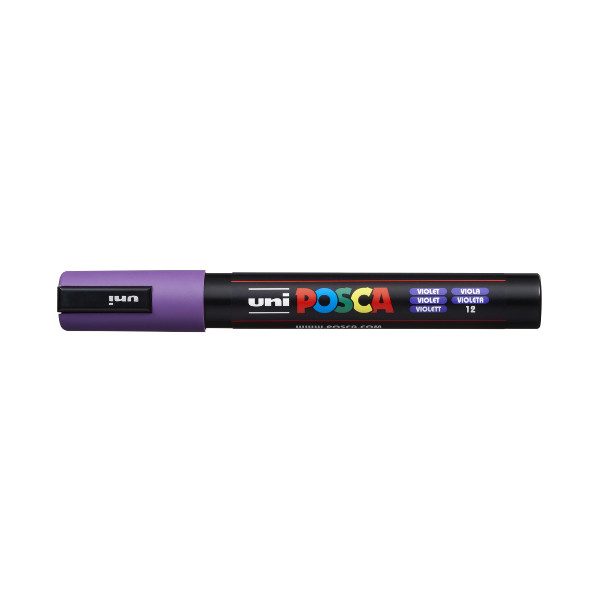 Маркер для графики на водн. основе UNI Posca PC-5M/фиолетовый/круглый/1,8-2,5мм 149463