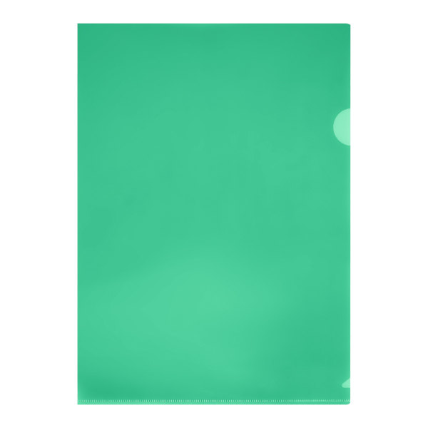 Папка-уголок А4, 1отд., 100мкм, зеленая ММ-30737 СТАММ
