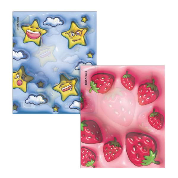 Обложка 212*347мм для тетради и дневника "Bouncy" 80мкм, ассорти 63505 Erich Krause