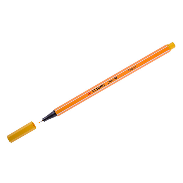 Ручка капиллярная Stabilo "Point 88" желтая, 0,4мм 88/44