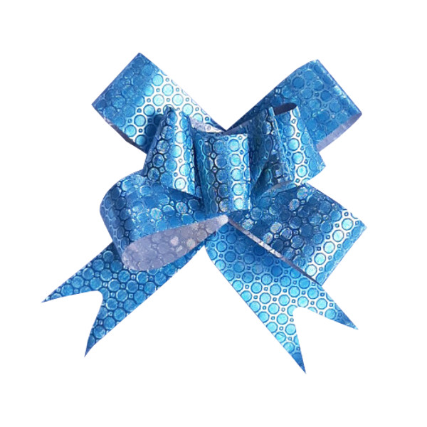 Бант для подарочной упаковки "Бабочка" 1,6см*34см голубой ЧО 4046Гол Квадра (1 шт)