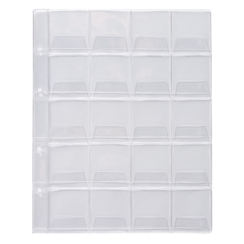 Листы-вкладыши для монет 200*250мм, 20карм. 43*47мм "Оптима" ЛМ-20 ТОП-СПИН (1уп*5шт)