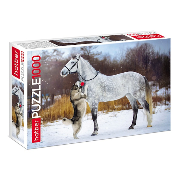 Пазлы 1000 элем. "Верные друзья" А2 480*680мм 1000ПЗ2_23119 Hatber