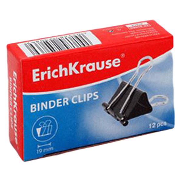 Зажим 19мм черный ЕК25086 (1шт) Erich Krause
