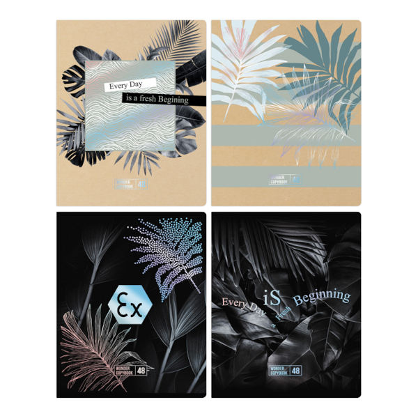 Тетрадь 48л А5 клетка "Wonder" картон, ассорти Т5ск48_тгф 11066 BG