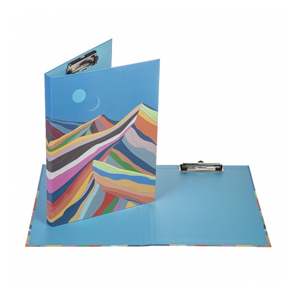 Планшет-папка с зажимом А4 картон, рисунок "Color Hills" Ппк4л_075741 Hatber