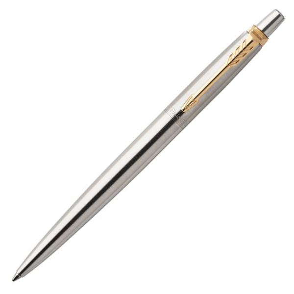 Ручка шар PARKER "Jotter Core Stainless Steel GT" синяя, стал. корп., позол. отд., 1мм 1953182