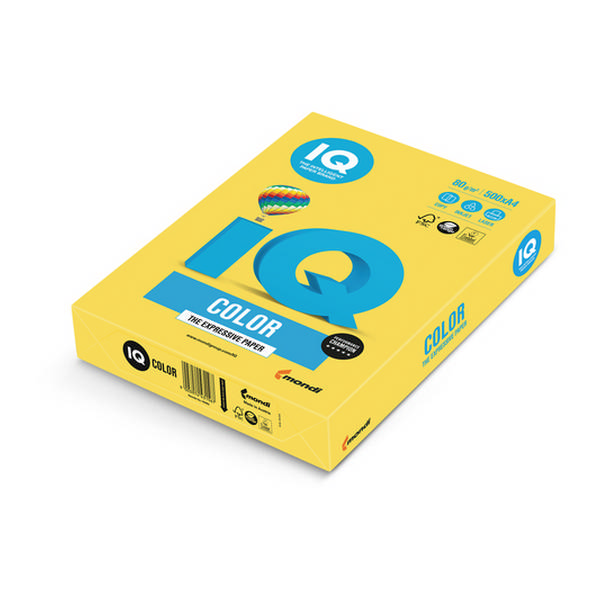 Бумага А4 80г/500л канареечно-желтый CY39 IQ Color intensive