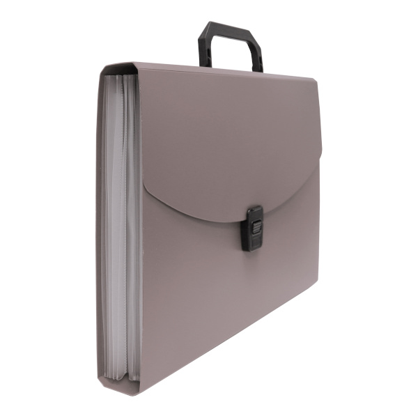 Портфель Бюрократ 13 отд., А4, пластик, серый BPP13GREY