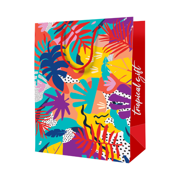 Пакет бумажный "Tropical gift" ламинация, 18*23*10см Cm_39764 ArtSpace 
