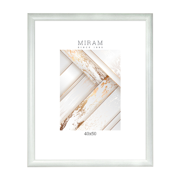Фоторамка 40*50 пластик, багет 27мм, белый, вставка пластик 647261-16 МИРАМ