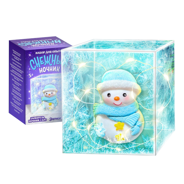 Набор для опытов Эврики "Снежный ночник: Снеговик" 5,5*5,5*5,5см 7603320