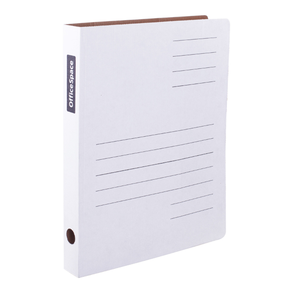 Папка-скоросшиватель микрогофрокартон А4, 420г/м2, белый 158545 OfficeSpace