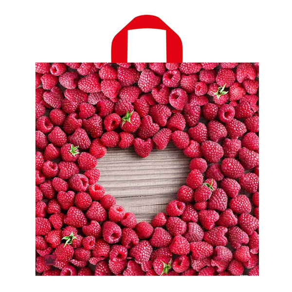 Пакет полиэтиленовый 42*44см "Малина" 70мкм, петля ручка н00117631 ТикоПластик