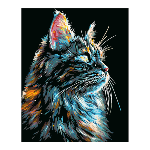 Картина по номерам ФРЕЯ 40*50см "Кошачий взгляд" PNB/PL-312