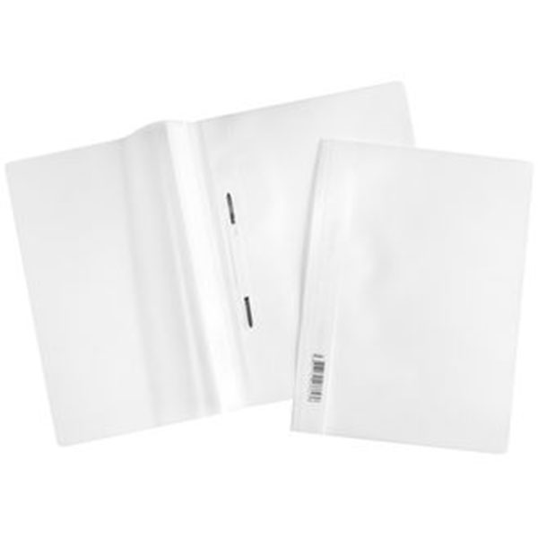 Папка-скоросшиватель пласт. А4, 120/160мкм, белый ASp_04300/AS4_00100 Hatber