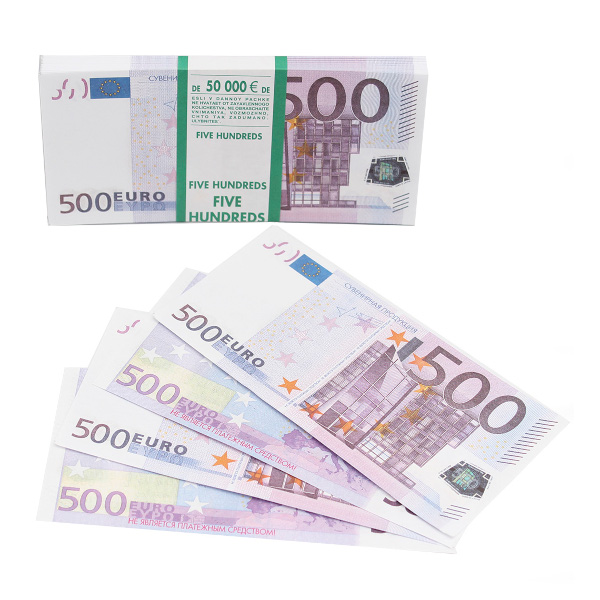 Шуточные деньги 500 евро 7*16см, 98шт 9-50-0009 Миленд