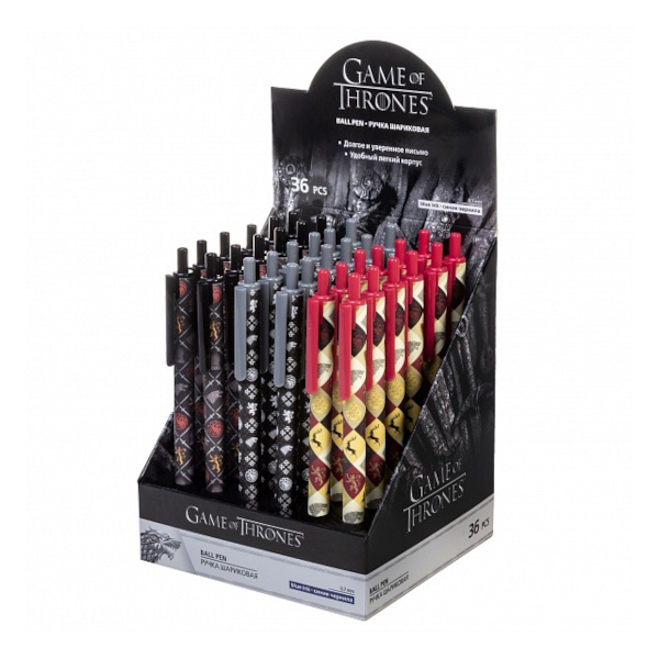 Ручка шар. автомат. масл. осн. 0,7мм, синий, ассорти корп. "Игра престолов" BP_074753 Hatber