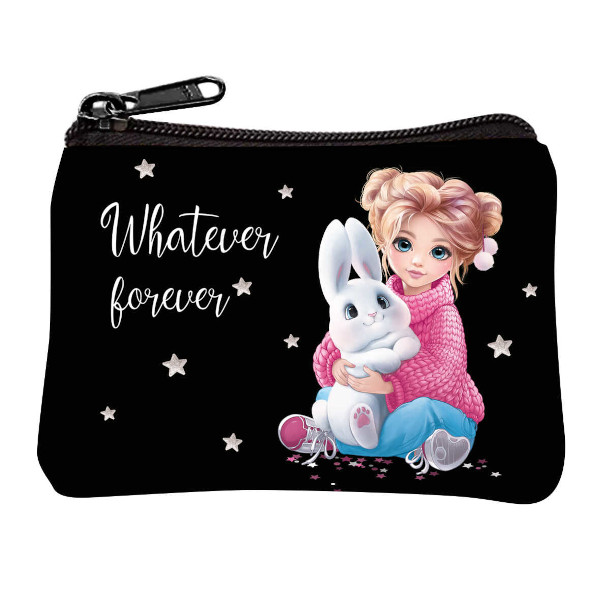 Кошелек детский "Девочка и зайка" 11*8см, полиэстер, молния 69139 Феникс+