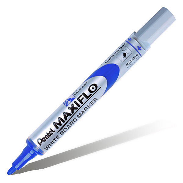 Маркер для доски 4мм, пулевид., синий, пластик. корп. "Maxiflo" MWL5S-C Pentel