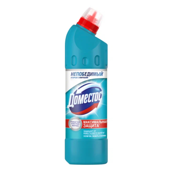 Средство жидкое чистящее DOMESTOS "Свежесть Атлантики" с отбеливающим эффектом гель 500мл