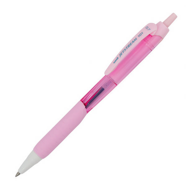 Ручка шар. автомат. 0,7мм, синий, розовый корп. "Jetstream SXN-101-07FL" 120354 UNI
