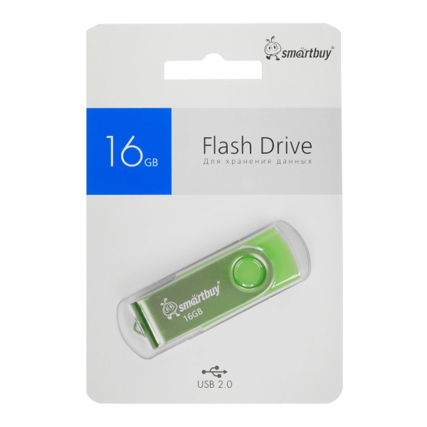Память Flash Drive 16GB USB 2.0 Smartbuy Stream синий SB16GBST-B