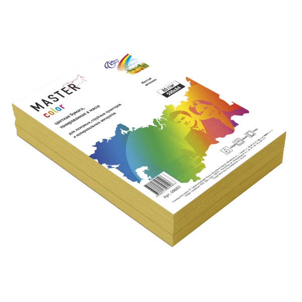 Бумага А4 80г/500л желтый интенсив (аналог CY39, IG50) 09663 Master Color