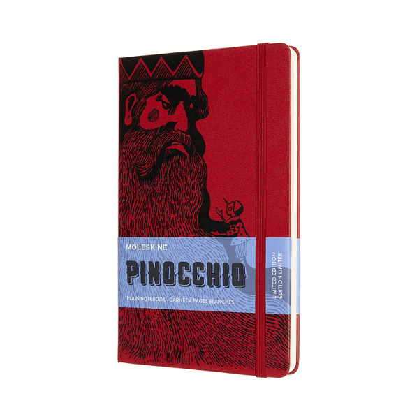 Записная книга А5 120л "Le Pinocchio. Mangiafuoco" без линовки, сшивка, тв.обл., иск.кожа LEPIQP062D
