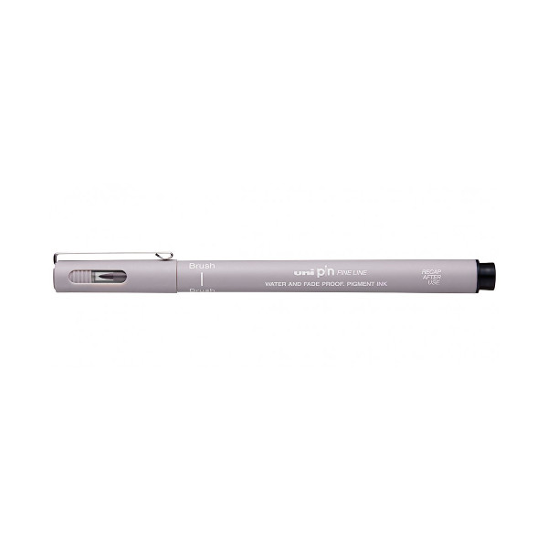 Линер Uni Pin Fine Line Brush (кисть) светло-серый PIN Brush-200(S)LightGrey