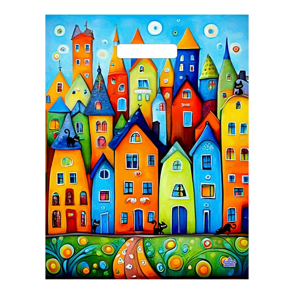 Пакет полиэтиленовый 31*40см "Сочные краски" 30мкм, вырубная ручка н00277979 ТикоПластик