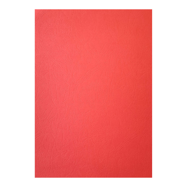 Обложка для переплёта А4 картон "кожа" красный, 230г/м2 (1шт)