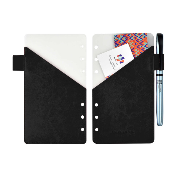 Разделитель 95*170мм "Сариф" черный, платик/иск.кожа, карманы, петля 50301 Escalada