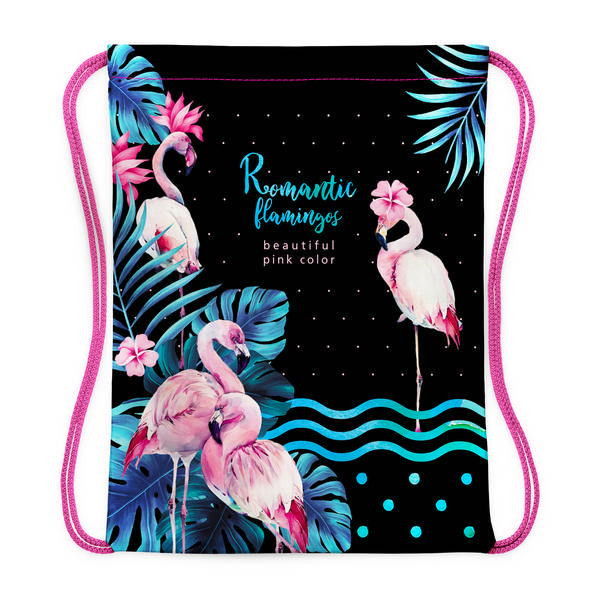 Сумка для обуви с карманом Hatber "Romantic flamingos" 33*42см,NMn_84004